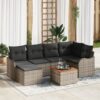 3347475 1 Set de canapele pentru grădină 7 pcs Gri Rattan poli 3347475 1
