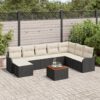 3347488 1 Set de canapele pentru grădină 9 pcs Negru Rattan poli 3347488 1