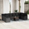 3347506 1 Set de canapele pentru grădină 11 pcs Negru Rattan poli 3347506 1