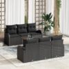 3347527 1 Set de canapele pentru grădină 7 pcs Negru Rattan poli 3347527 1