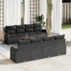 3347555 1 Set de canapele pentru grădină 9 pcs Negru Rattan poli 3347555 1