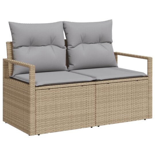 3347665 4 Set de canapele pentru grădină cu pernă 8 pcs Bej Rattan poli 3347665 4