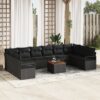 3347758 1 Set de canapele pentru grădină 11 pcs Negru Rattan poli 3347758 1