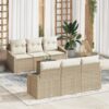3347778 1 Set de canapele pentru grădină cu pernă 7 pcs Bej Rattan poli 3347778 1