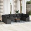 3347884 1 Set de canapele pentru grădină 11 pcs Negru Rattan poli 3347884 1