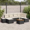 3347978 1 Set de canapele pentru grădină cu pernă 7 pcs Negru Rattan poli 3347978 1