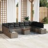 3348007 1 Set de canapele pentru grădină cu pernă 11 pcs Gri Rattan poli 3348007 1