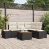 3348078 1 Set de canapele pentru grădină cu pernă 5 pcs Negru Rattan poli 3348078 1