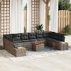 3348180 1 Set de canapele pentru grădină cu pernă 11 pcs Gri Rattan poli 3348180 1