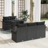 3348199 1 Set de canapele pentru grădină cu pernă 6 pcs Negru Rattan poli 3348199 1