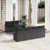 3348229 1 Set de canapele pentru grădină cu pernă 8 pcs Negru Rattan poli 3348229 1