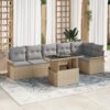 3348296 1 Set de canapele pentru grădină cu pernă 7 pcs Bej Rattan poli 3348296 1