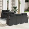 3348559 1 Set de canapele pentru grădină cu pernă 6 pcs Negru Rattan poli 3348559 1