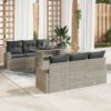 3348568 1 Set de canapele pentru grădină 7 pcs Gri deschis Rattan poli 3348568 1