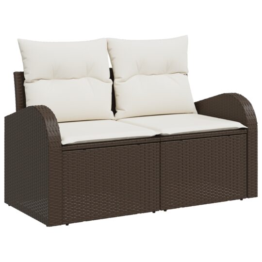 3348574 4 Set de canapele pentru grădină cu pernă 7 pcs Maro Rattan poli 3348574 4