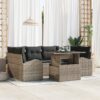 3348575 1 Set de canapele pentru grădină cu pernă 7 pcs Gri Rattan poli 3348575 1