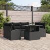 3348579 1 Set de canapele pentru grădină cu pernă 7 pcs Negru Rattan poli 3348579 1