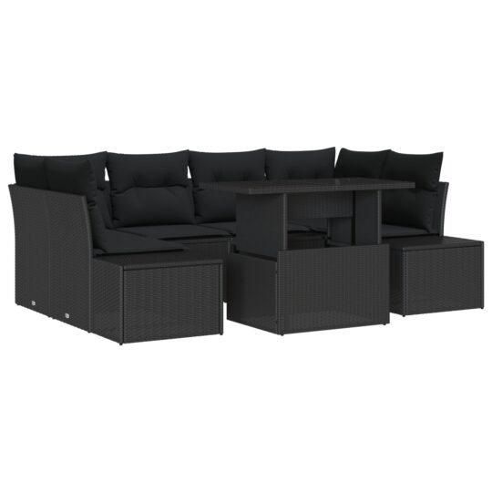 3349119 2 Set de canapele pentru grădină 7 pcs Negru 100 x 55 x 73 cm 3349119 2