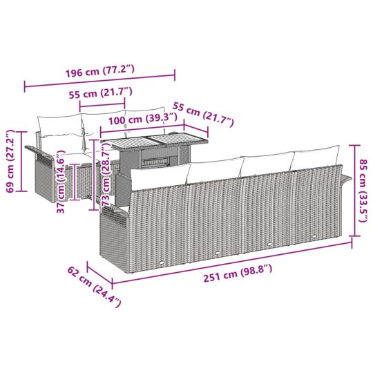3349294 10 Set de canapele pentru grădină cu pernă 8 pcs bej și crem 3349294 10