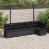 3354052 1 Set de canapele pentru grădină cu pernă 6 pcs Negru Rattan poli 3354052 1