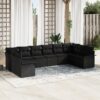3354212 1 Set de canapele pentru grădină 10 pcs Negru Rattan poli 3354212 1