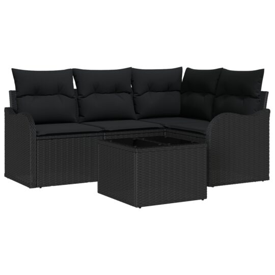 3354362 2 Set de canapele pentru grădină cu pernă 5 pcs Bej Rattan poli 3354362 2