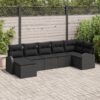 3354802 1 Set de canapele pentru grădină 7 pcs Negru Rattan poli 3354802 1