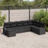3354832 1 Set de canapele pentru grădină cu pernă 8 pcs Negru Rattan poli 3354832 1