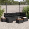 3356793 1 Set de canapele pentru grădină 7 pcs Negru 264 x 154 x 85 cm 3356793 1