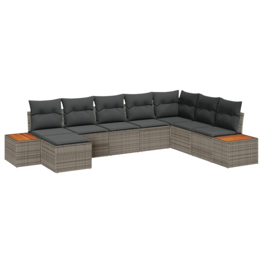 3356814 2 Set de canapele pentru grădină 8 pcs Gri 319 x 209 x 85 cm 3356814 2