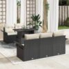3356930 1 Set de canapele pentru grădină cu pernă 6 pcs Negru Rattan poli 3356930 1