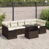 3356971 1 Set de canapele pentru grădină cu pernă 8 pcs Maro Rattan poli 3356971 1