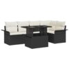 3357020 1 Set de canapele pentru grădină cu pernă 6 pcs Negru Rattan poli 3357020 1