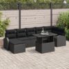 3357426 1 Set de canapele pentru grădină 8 pcs Negru Rattan poli 3357426 1
