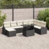 3357430 1 Set de canapele pentru grădină 9 pcs Negru Rattan poli 3357430 1