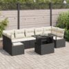 3357510 1 Set de canapele pentru grădină 8 pcs Negru Rattan poli 3357510 1