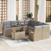 3357533 1 Set de canapele pentru grădină 9 pcs Bej Rattan poli 3357533 1