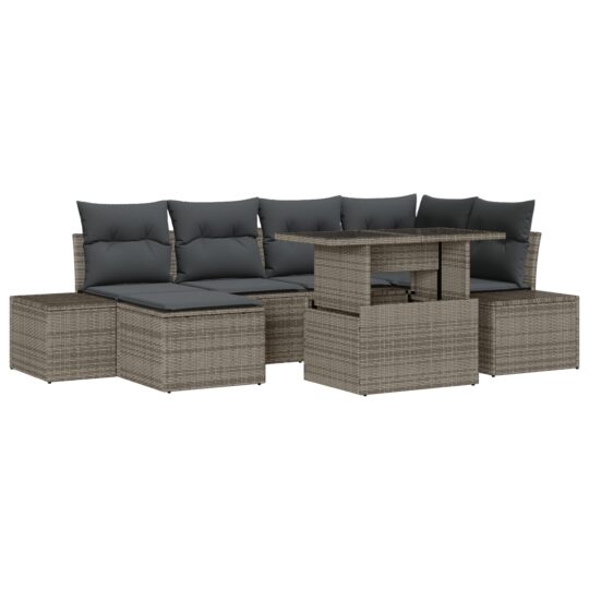 3357952 2 Set de canapele pentru grădină 7 pcs Gri Rattan poli 3357952 2