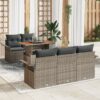 3358008 1 Set de canapele pentru grădină 6 pcs Gri Rattan poli 3358008 1