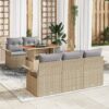 3358009 1 Set de canapele pentru grădină 6 pcs Bej Rattan poli 3358009 1