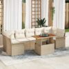 3358038 1 Set de canapele pentru grădină 8 pcs Bej Rattan poli 3358038 1