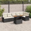 3358077 1 Set de canapele pentru grădină 7 pcs Negru Rattan poli 3358077 1