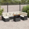 3358105 1 Set de canapele pentru grădină 9 pcs Negru Rattan poli 3358105 1