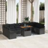 3358123 1 Set de canapele pentru grădină 11 pcs Negru Rattan poli 3358123 1