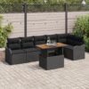 3358207 1 Set de canapele pentru grădină 7 pcs Negru Rattan poli 3358207 1