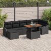 3358228 1 Set de canapele pentru grădină 8 pcs Negru Rattan poli 3358228 1