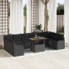 3358249 1 Set de canapele pentru grădină 11 pcs Negru Rattan poli 3358249 1