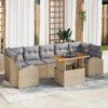 3358289 1 Set de canapele pentru grădină 8 pcs Bej Rattan poli 3358289 1