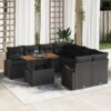 3358305 1 Set de canapele pentru grădină 9 pcs Negru Rattan poli 3358305 1