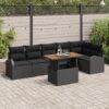 3358333 1 Set de canapele pentru grădină 7 pcs Negru Rattan poli 3358333 1
